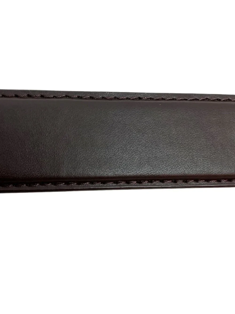 Western Leather Belt With Polished Silver Buckle & Oval Detail Mens 38 Brown